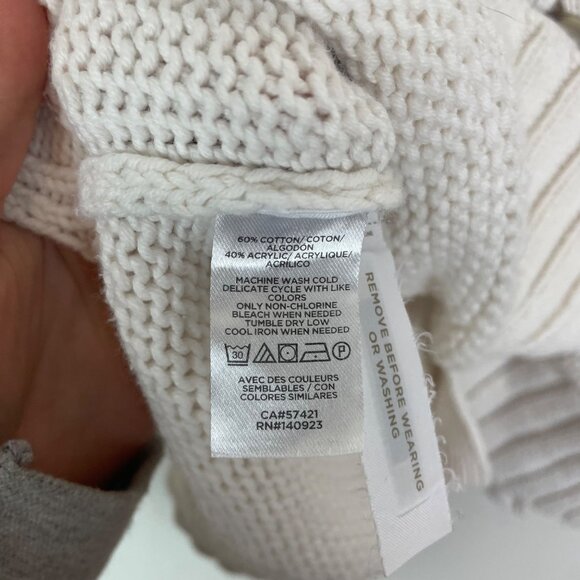 Loft Womens XS White Relaxed V Neck Cardigan Oversized Boxy Sweater Basic Staple - Picture 5 of 10